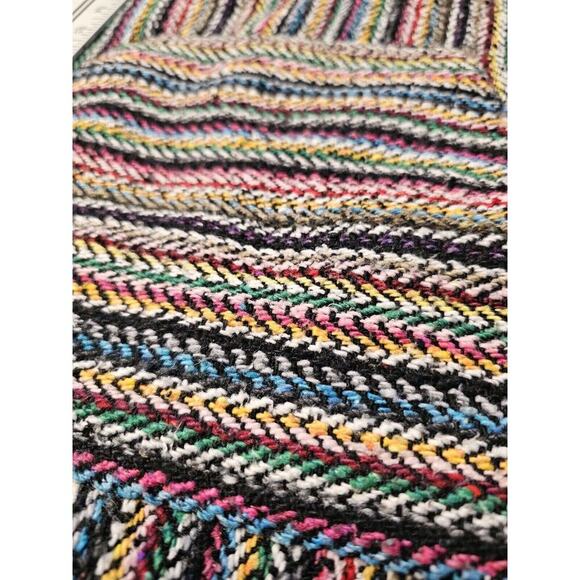 Earth Ragz Mexican Drug Rug Hoodie Mens M Baja Hippie Pullover Colorful Pride - Picture 6 of 7